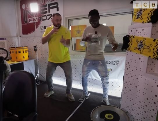 He plays soccer, fishes, and dances